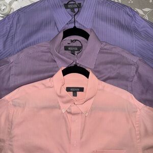 Kenneth Cole Men's Dress Shirts - Pink, Purple, Lavender 16-16.5